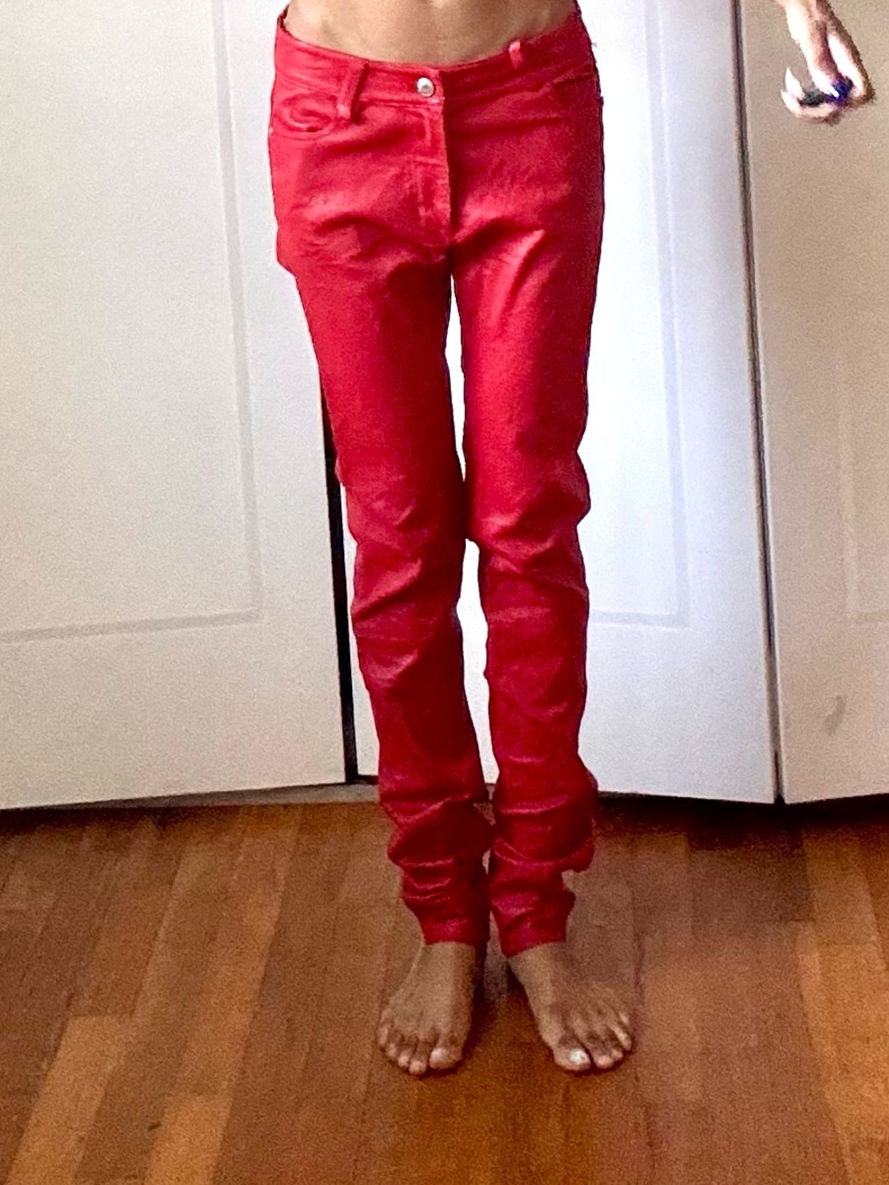 Zadig & Voltaire Red Leather Pants